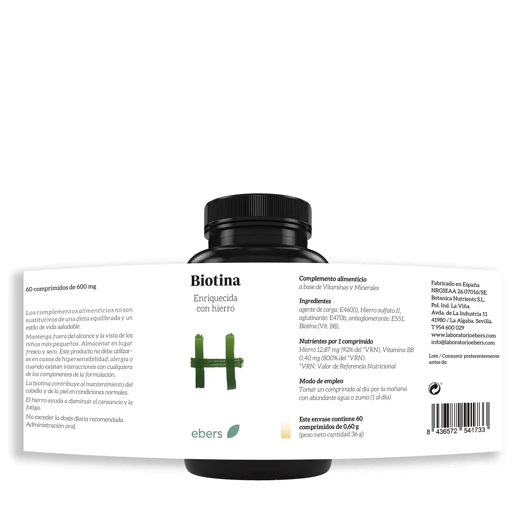 Complemento alimenticio de biotina