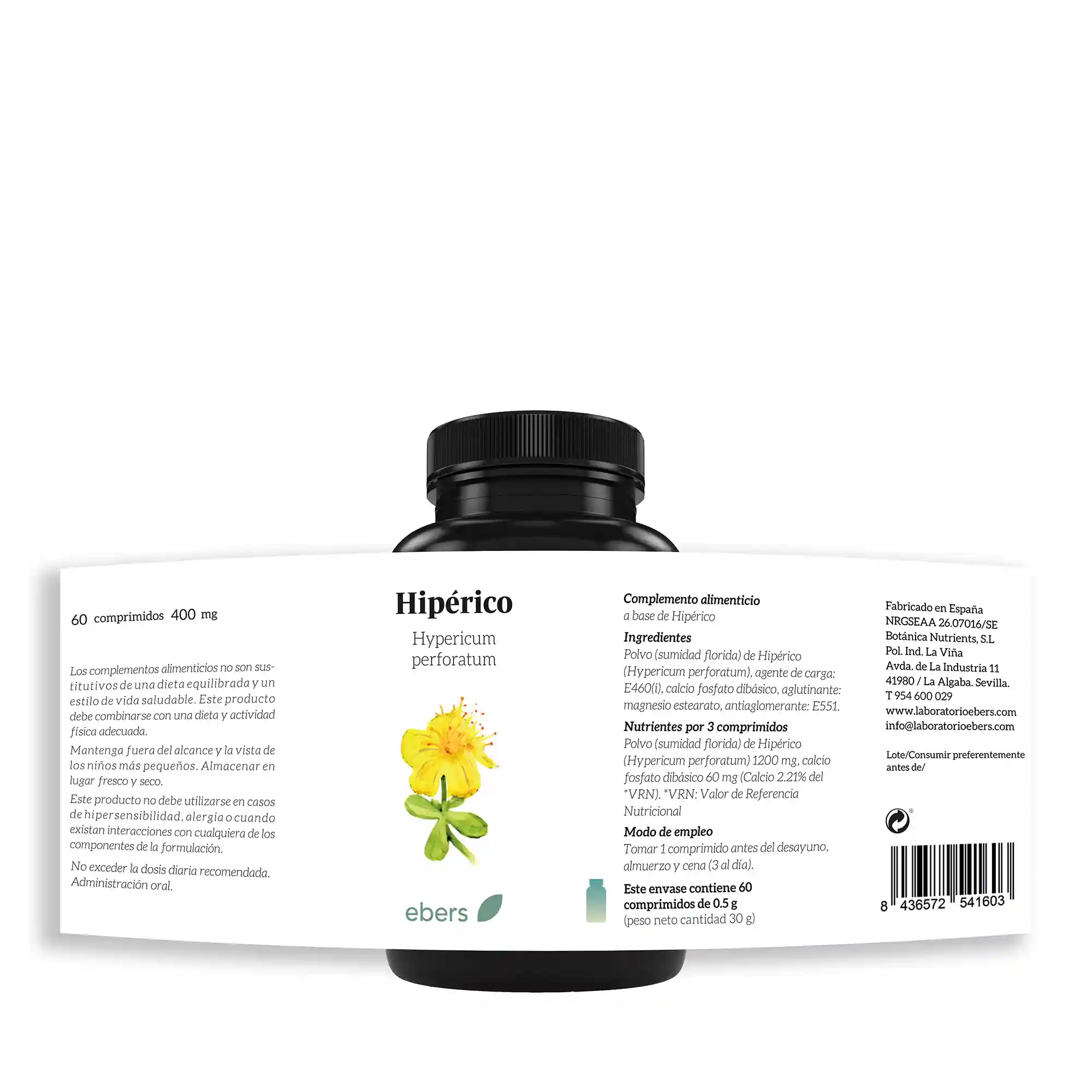 Complemento alimenticio a base de Hipérico