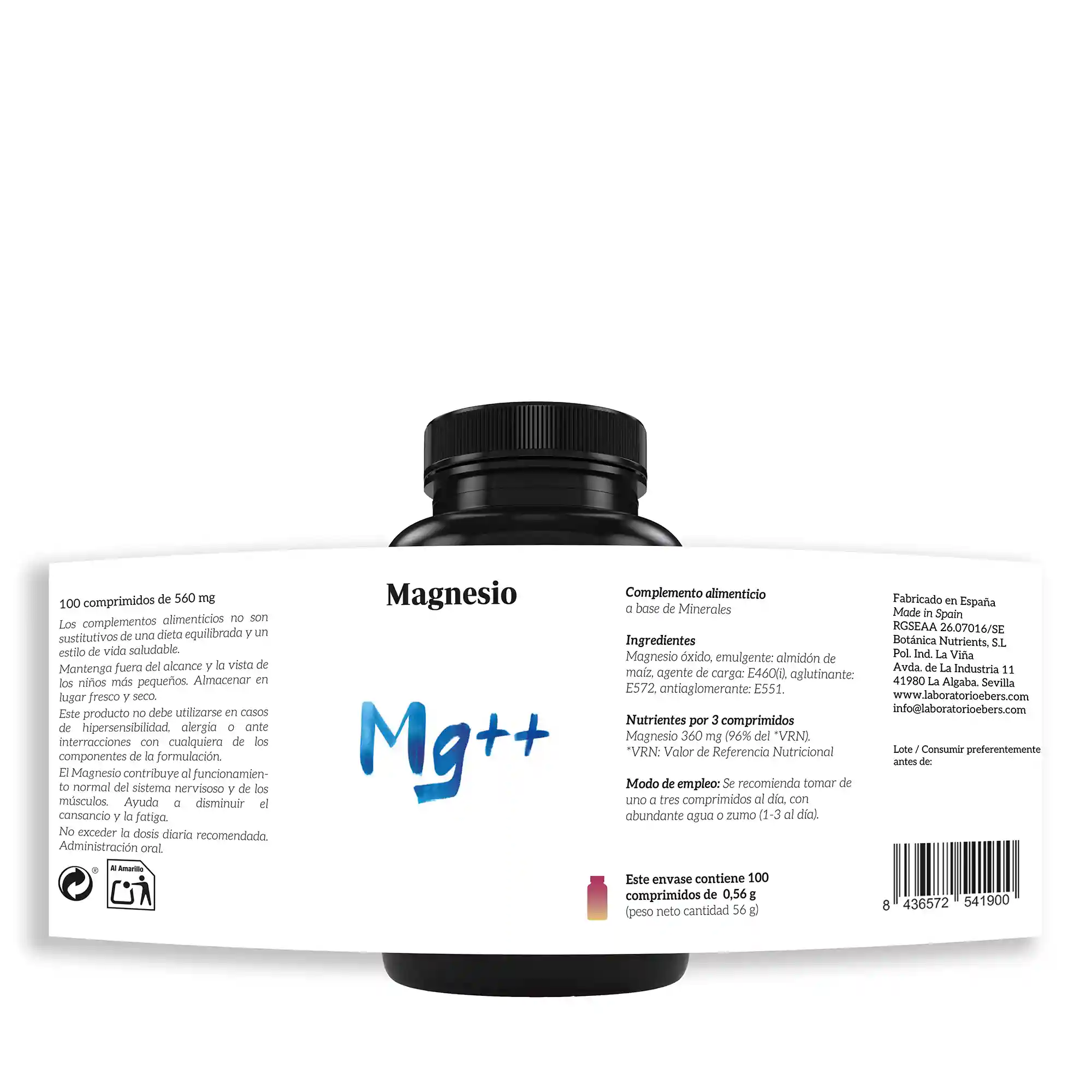Complemento alimenticio a base de magnesio