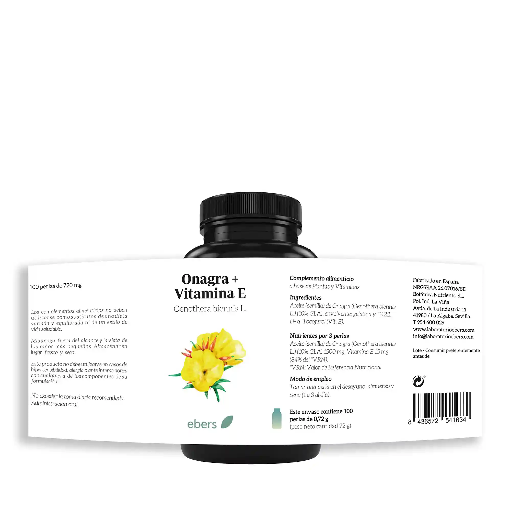 Complemento alimenticio a base de Aceite de Onagra