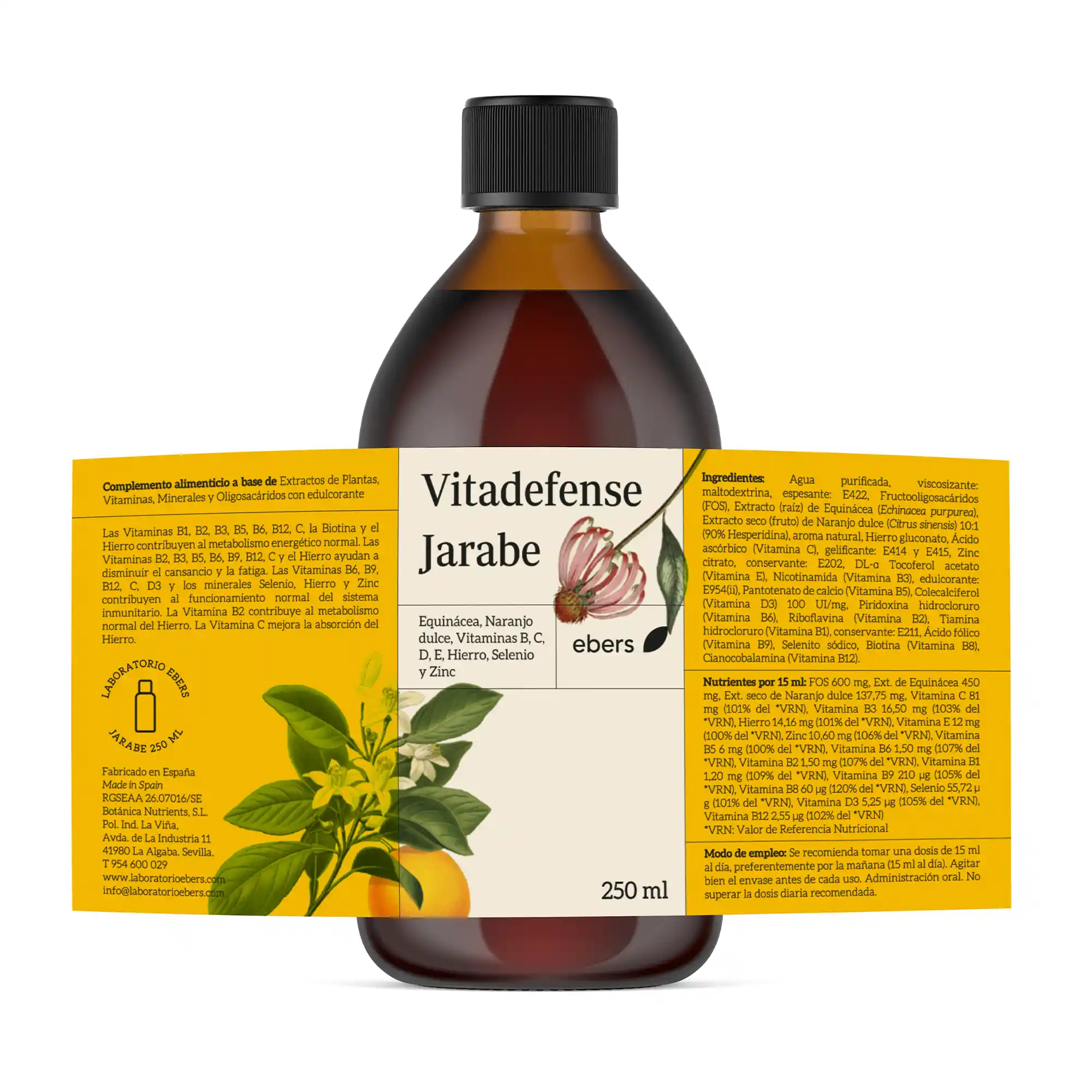 Vitadefense Jarabe – 250 ml - Sabor a naranja - Imagen 2