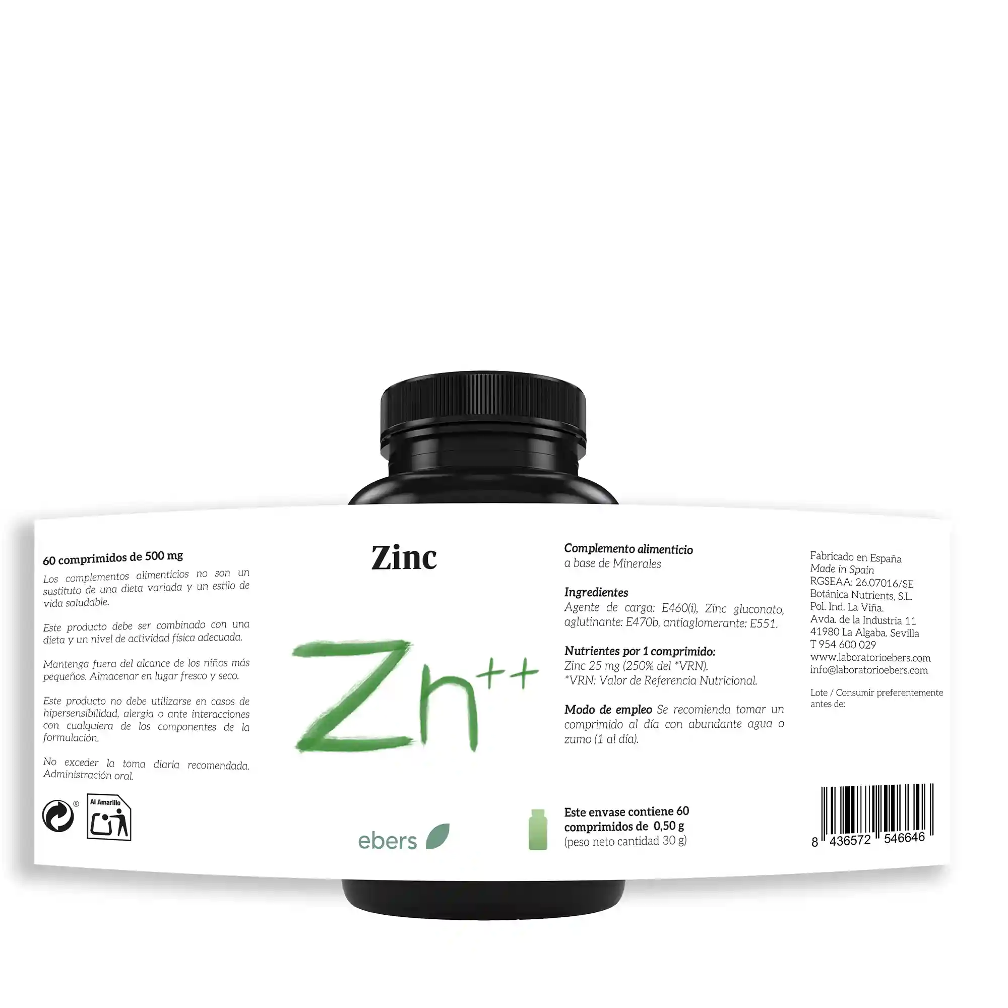 Complemento alimenticio a base de Zinc