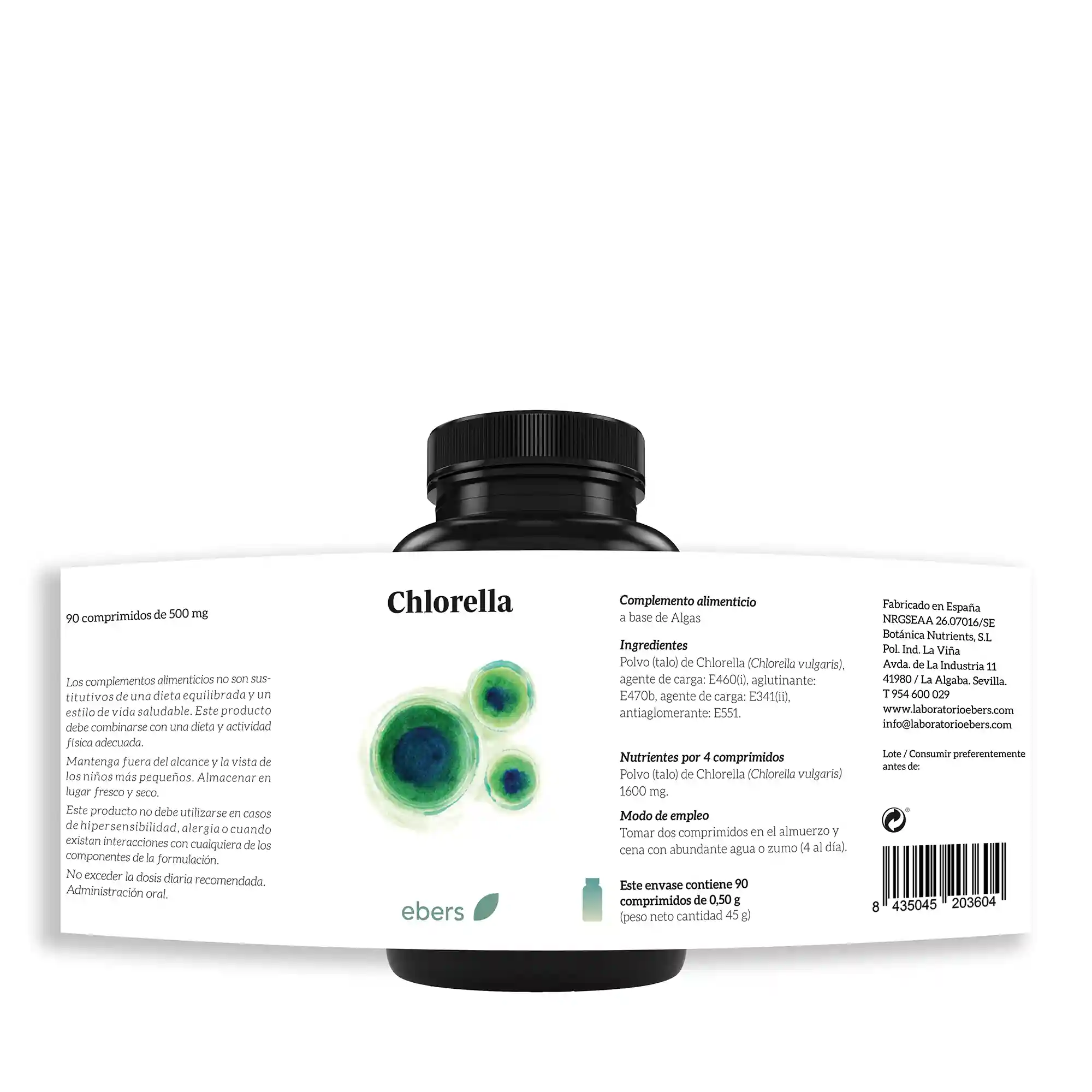 Complemento alimenticio a base de Chlorella