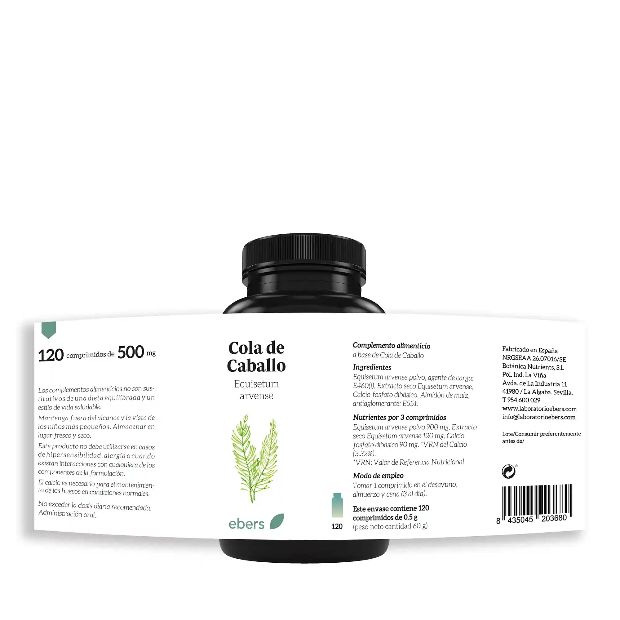 Complemento alimenticio a base de cola de caballo