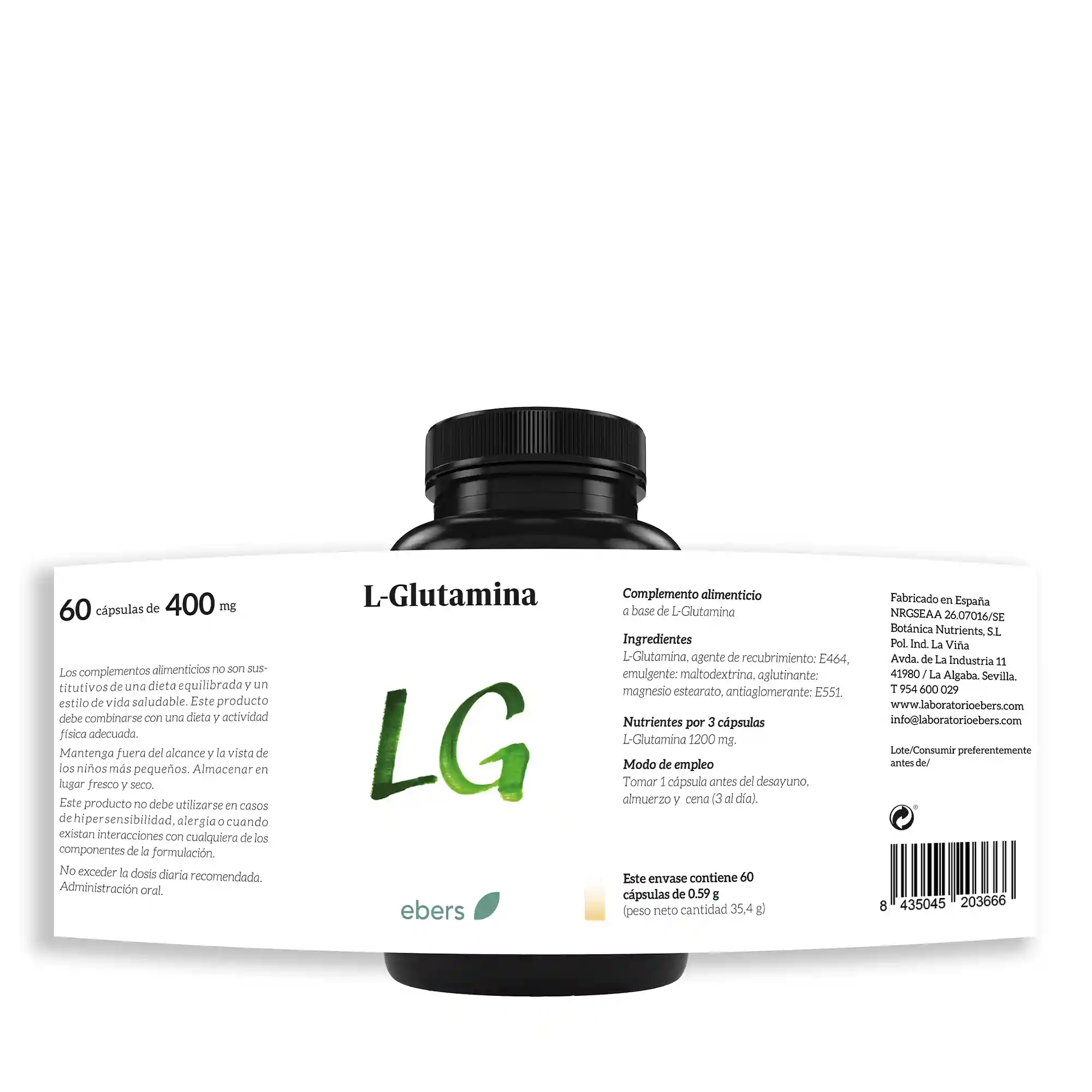 Complemento alimenticio a base de l-glutamina