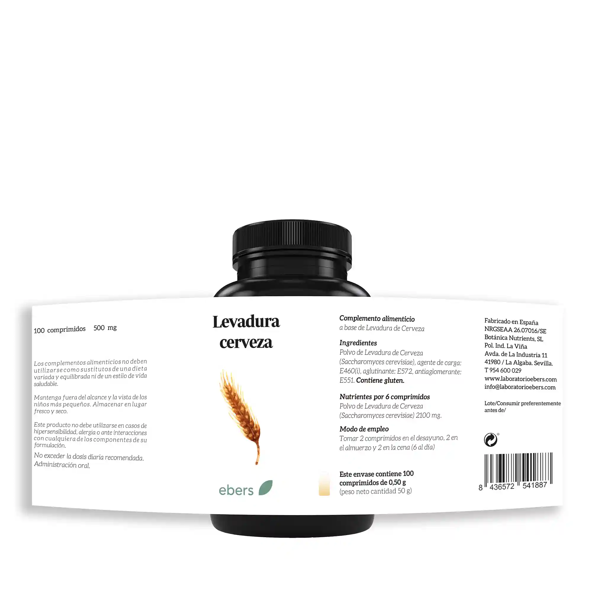 Complemento alimenticio a base de levadura de cerveza
