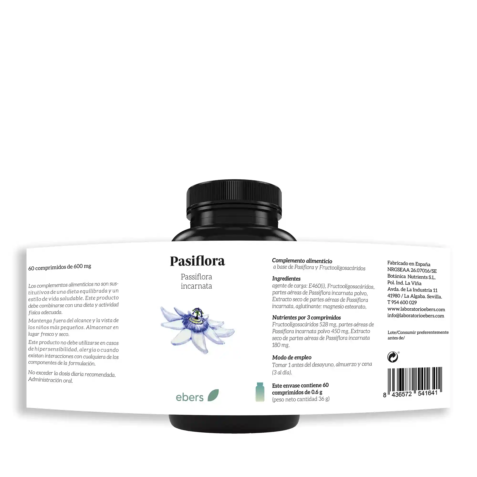 Complemento alimenticio a base de Pasiflora