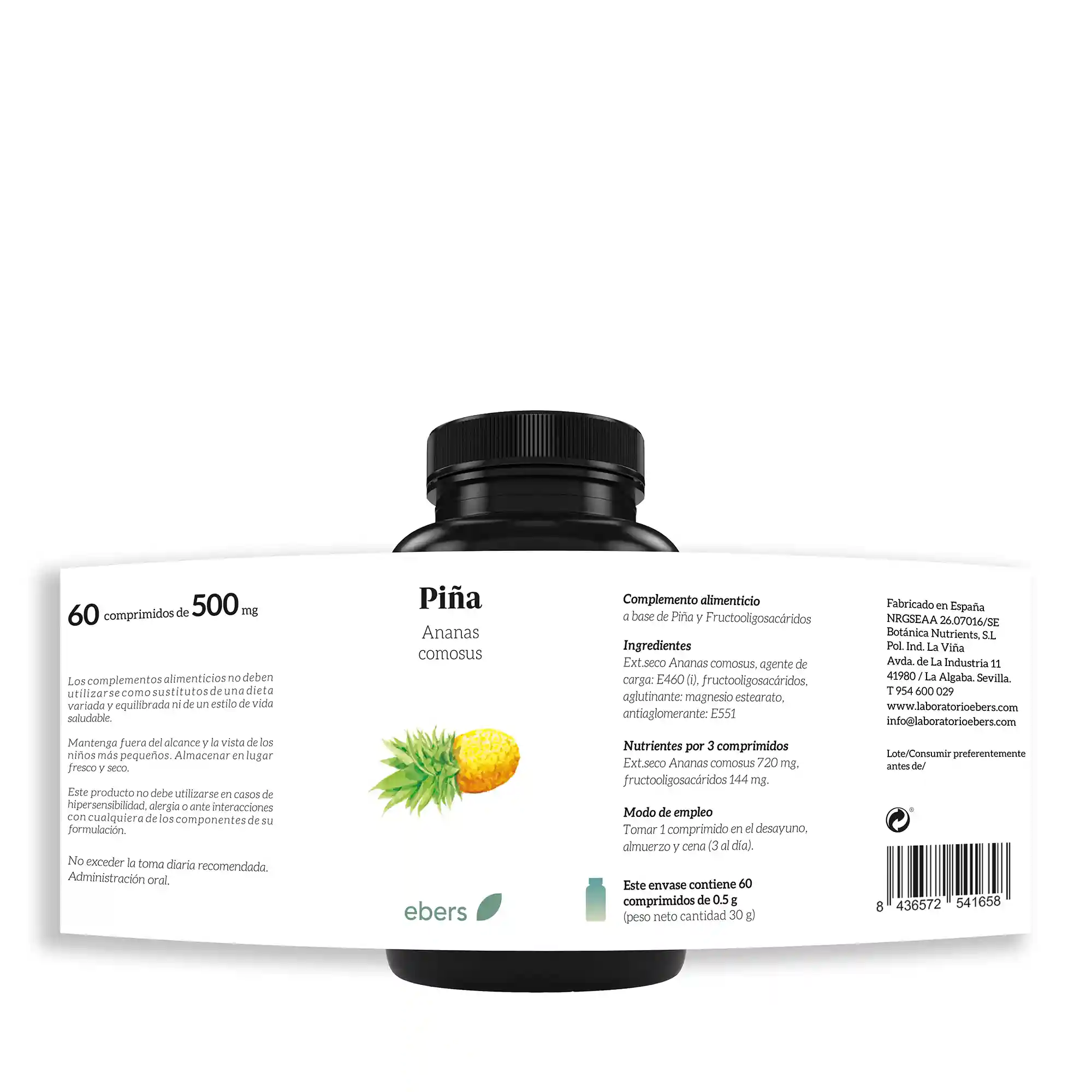 Complemento alimenticio de piña