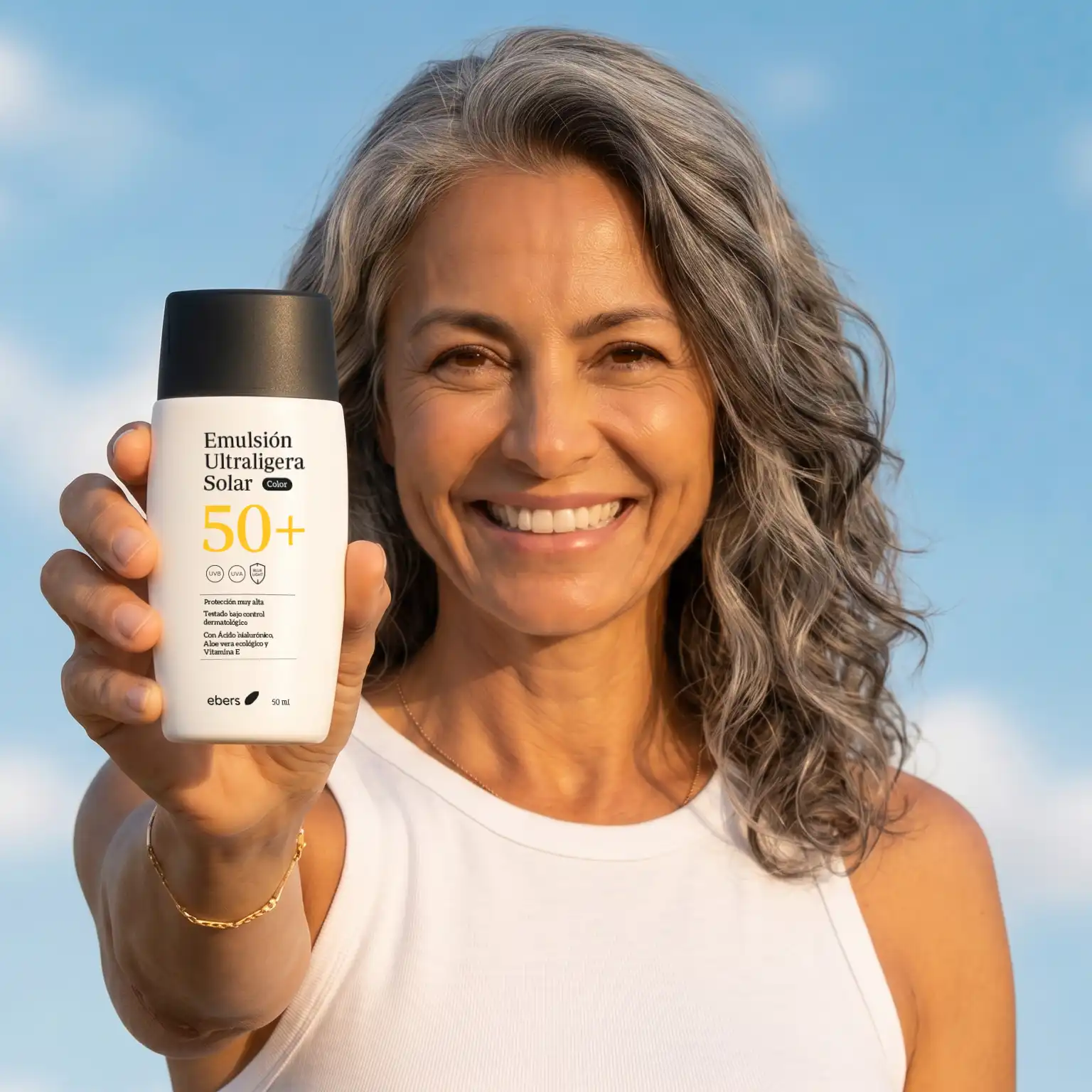 Protector Solar Facial SPF 50+ con color